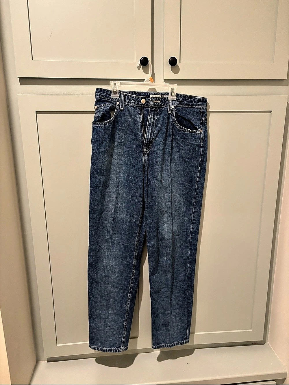 St. John's Bay Relaxed Fit Straight Leg Jeans Blue Waist 12